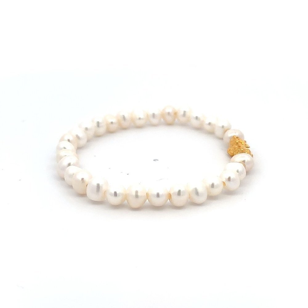 18K Gold Dragon Pixiu Piyao Lucky Charm Beads Bracelet Freshwater Pearl - Picture 4 of 4